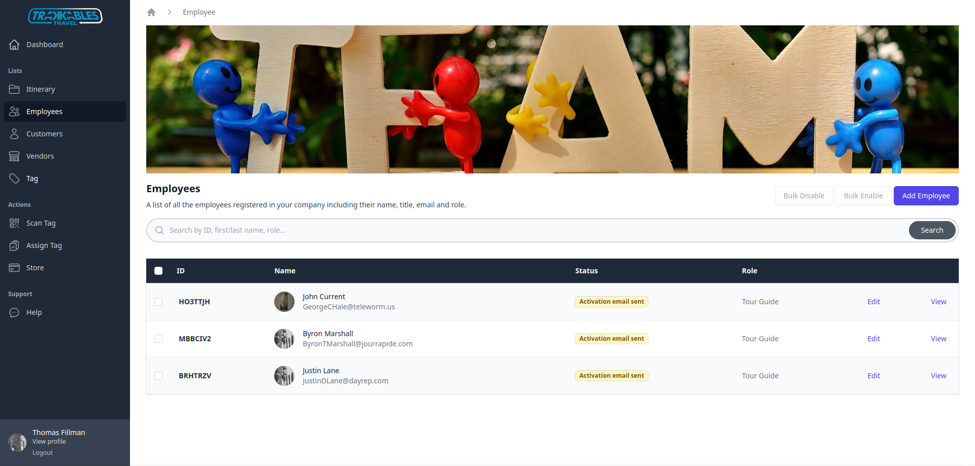 Inbox user interface